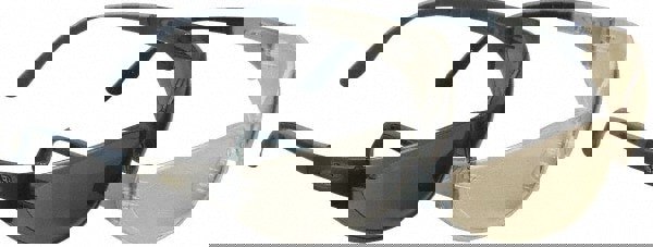 Safety Glass: Scratch-Resistant, Gray Lenses, Full-Framed, UV Protection